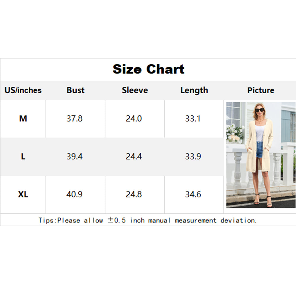V For City Women's Longline Button Front Cardigan with Side Slits and Pockets