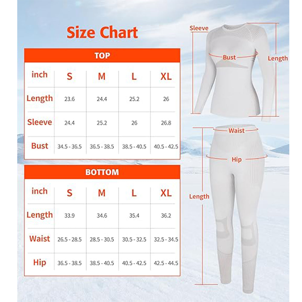 Attraco Women's Thermal Underwear Set Long Johns Warm Base Layer Top & Bottom for Cold Weather