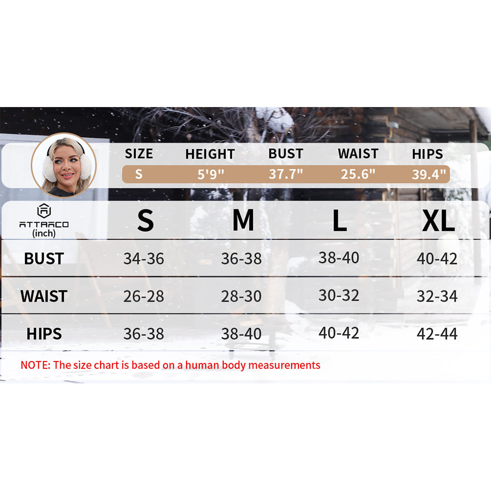 Attraco Women's Thermal Underwear Sets Half Zip Long Johns Underwear Thermal Wear Thermal Set For Winter