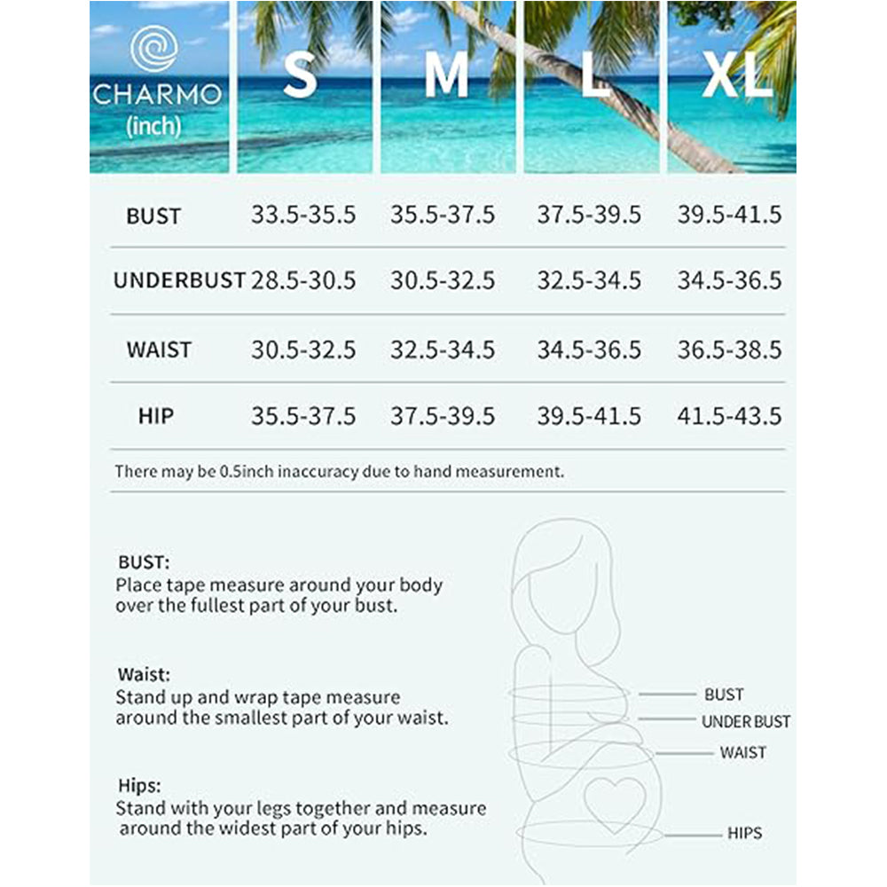 Charmo Women's Ribbed Ruffle Sleeves Ruched Convertible Neckline Maternity Bikini Set Pregnancy Two-Piece Swimsuit Set With Back Tie