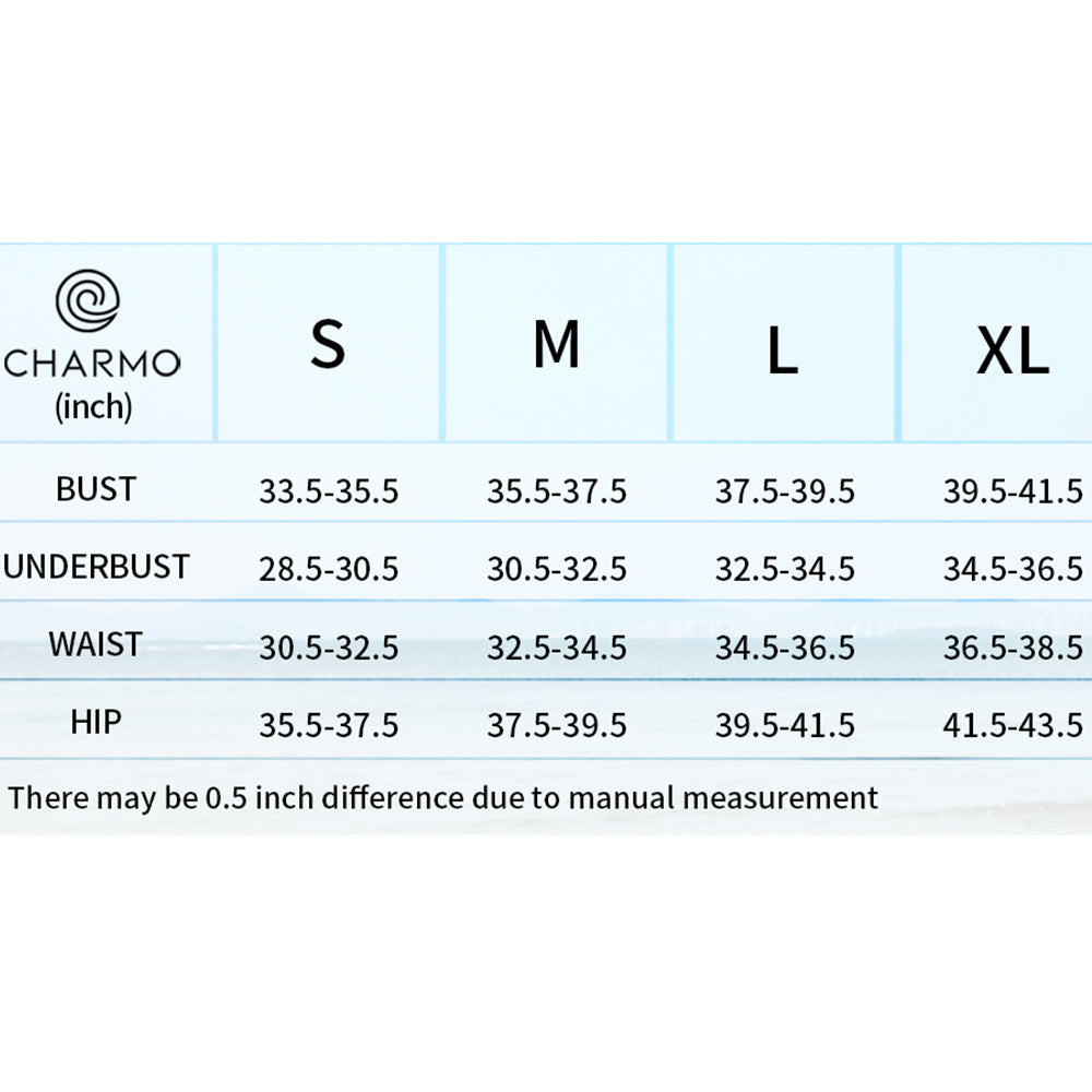 Charmo Women's High Waisted Maternity Swimsuit Bikini Set V Neck Pregnancy Bathing Suits Push Up Two Piece Swimwear