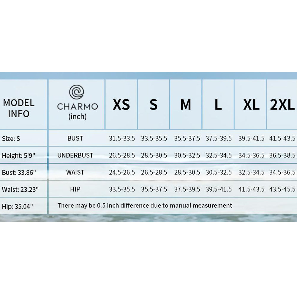 Charmo Women's Scalloped Wrap-Front One Piece Swim Dress Adjustable Tie & Back Bow Detail Swimwear