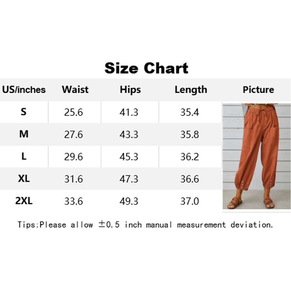 Attraco Women's Loose Fit High Waisted Cropped Wide Leg Pants