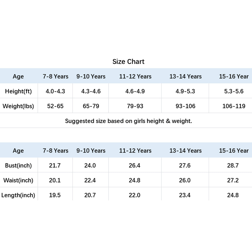 Charmo Girls Ribbed Wrap V Neck Adjustable Strap One Piece Swimsuit With Built-in Brief Swim Dress