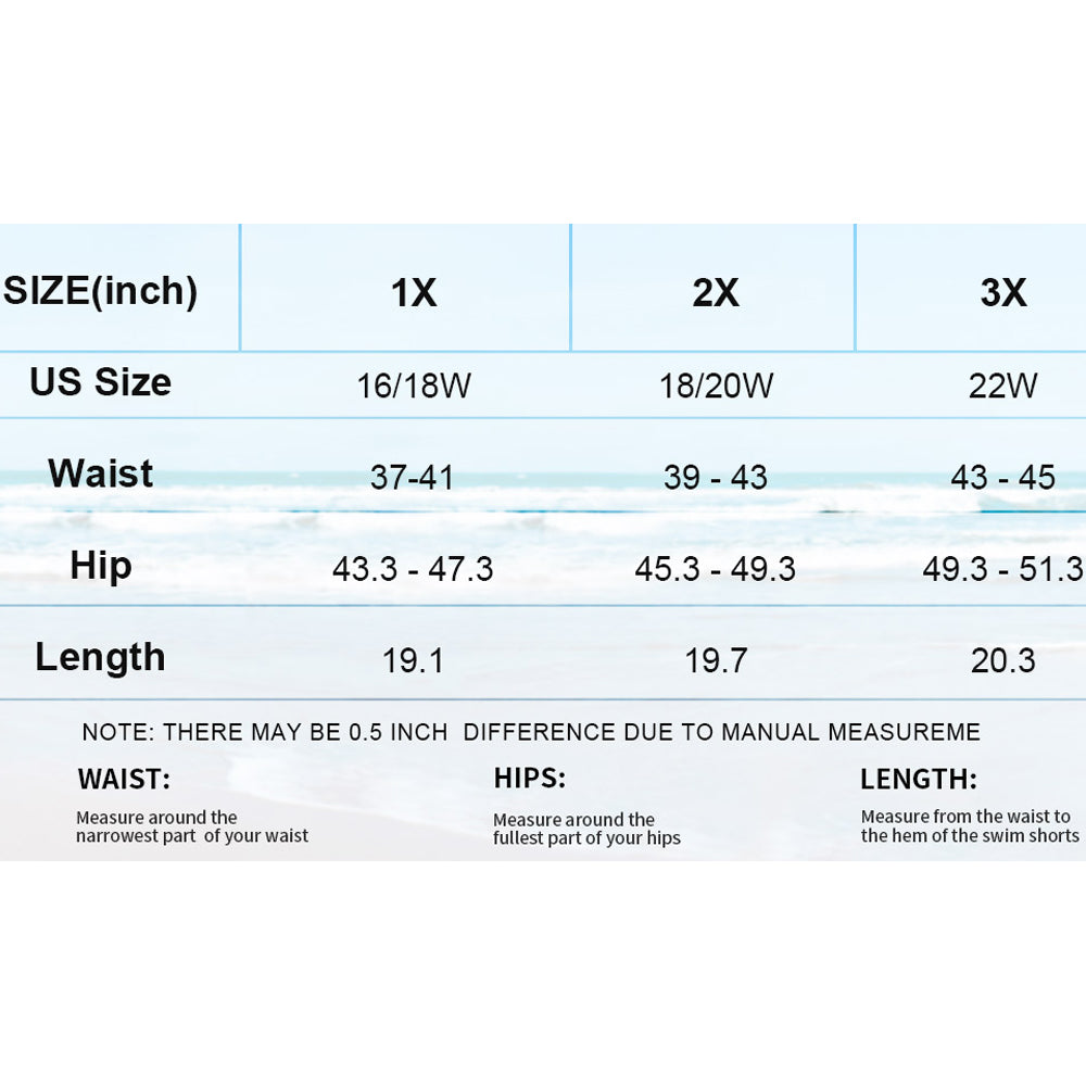 Charmo Women's Plus Size Swim Shorts igh Waisted Board Shorts Tankini Swimsuit Bottom with Pockets