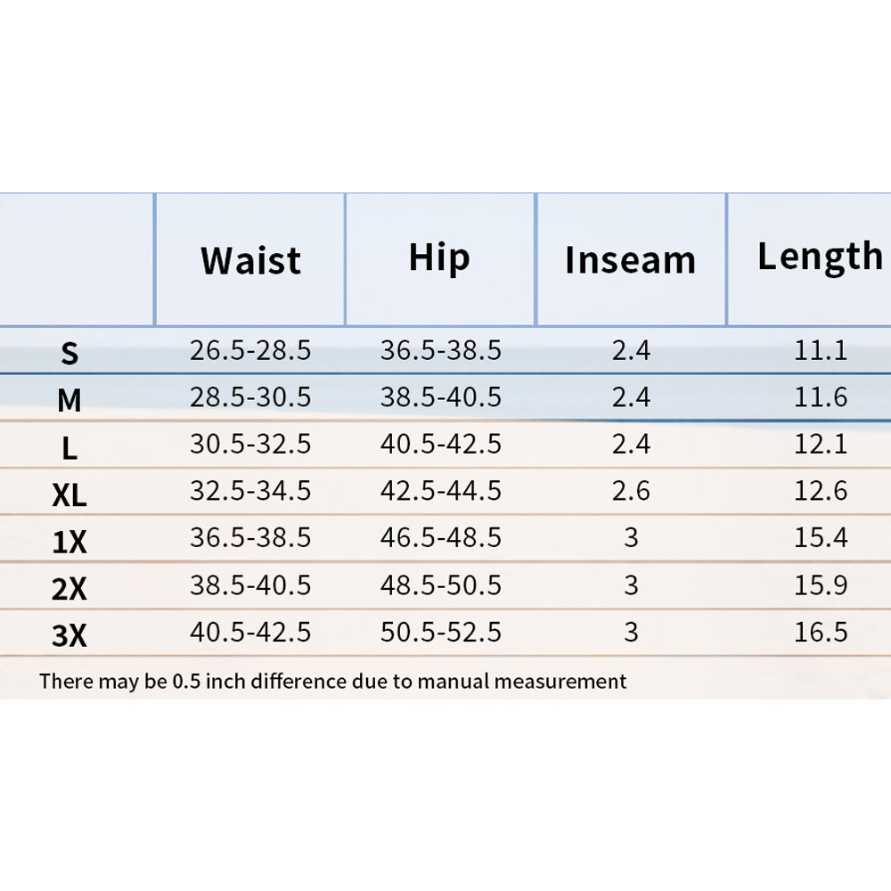 Charmo Women's Plus Size High Waisted Swim Shorts Scalloped Hem Swimsuit Shorts Side Drawstrings Swim Bottom Board Shorts