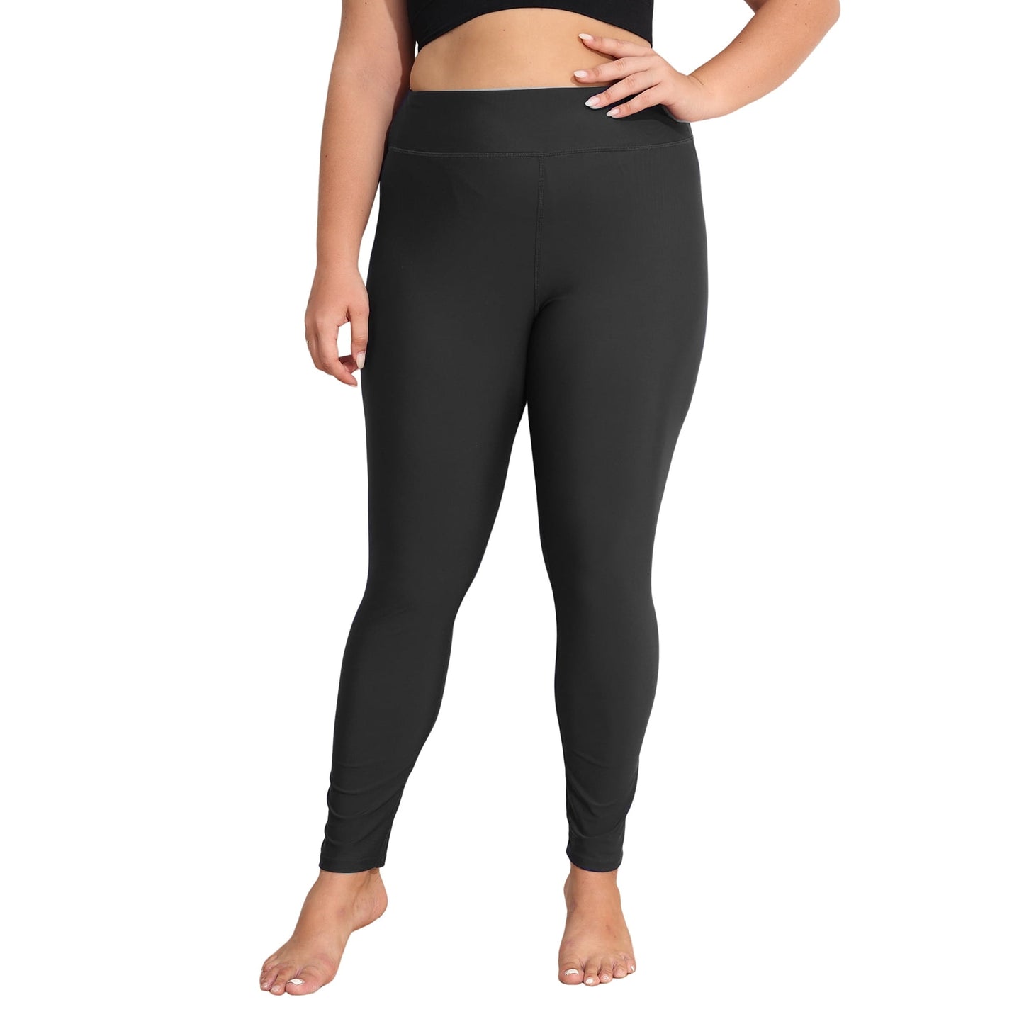 Charmo Women's  Plus Size Swimming Pants High Waisted Sport Swim Leggings UPF 50+