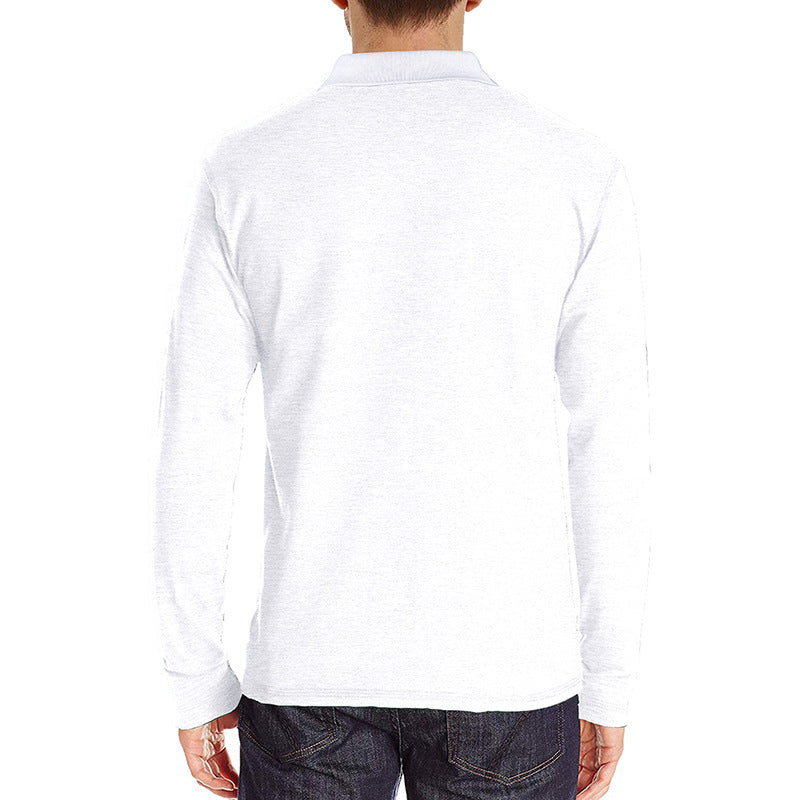 Attraco Men's Long Sleeve Polo Shirt Classic Collared Casual Layering Tops