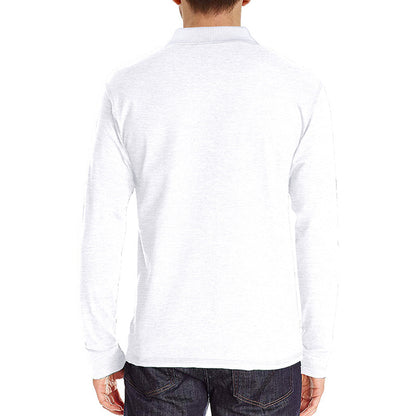 Attraco Men's Long Sleeve Polo Shirt Classic Collared Casual Layering Tops