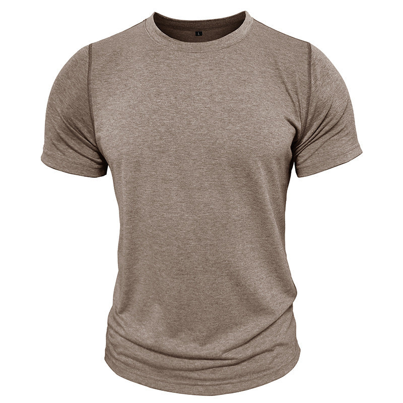 Attraco Men's Classic Crew Neck Solid Henley T-Shirt Tops Summer Shirts