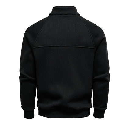 Attraco Men's Fall/Winter Half-Zip Stand Collar Fleece Sweatshirt Pollover Tops