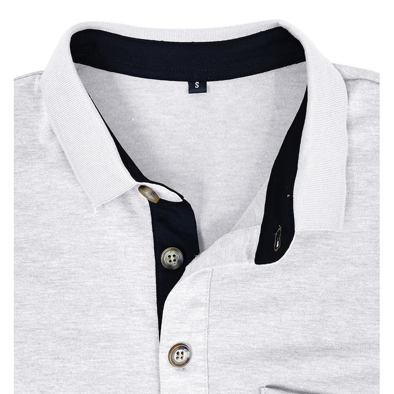 Attraco Men's Long Sleeve Polo Shirt Classic Collared Casual Layering Tops