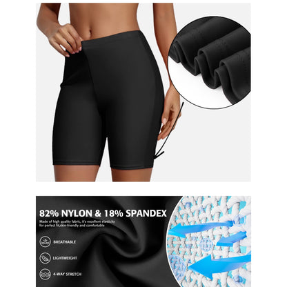 Charmo Women's High-Waist Swim Shorts Boardshort Swim Bottom Tankini Swimwear Shorts Bike Sport Pants