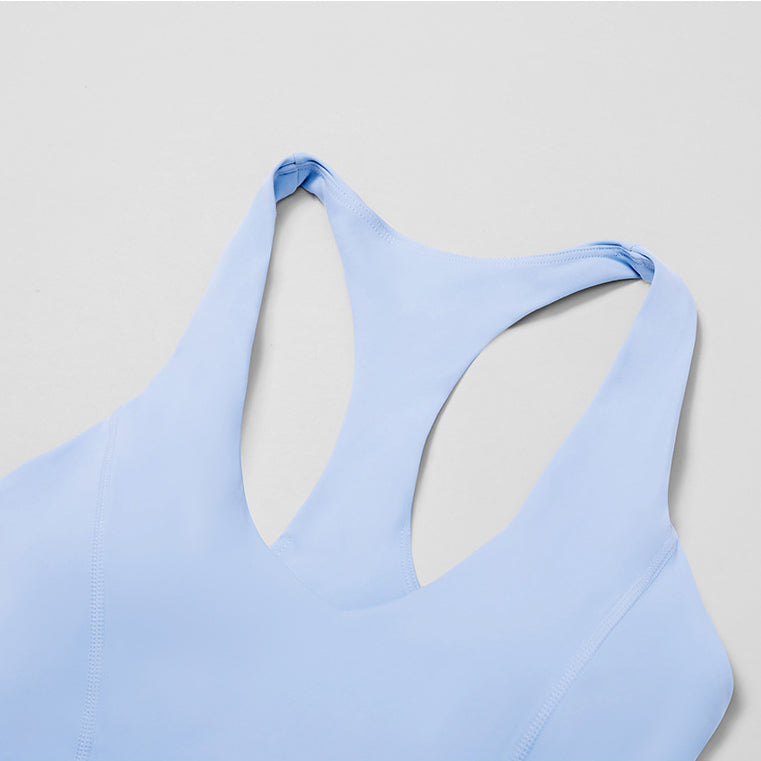 Attraco Women's Halter V-Neck Racerback Cropped Sports Tank Top with Removable Pads Athletic Tops Yoga Tops