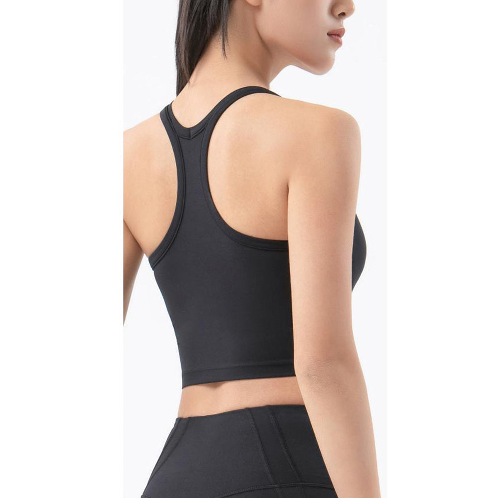 Attraco Women's Racerback U Neck Sports Bra with Removable Pads Yoga Tops