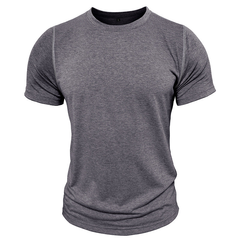 Attraco Men's Classic Crew Neck Solid Henley T-Shirt Tops Summer Shirts
