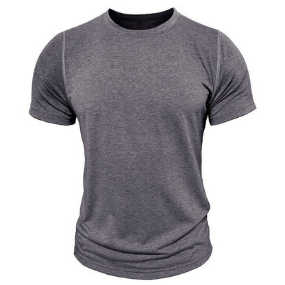 Attraco Men's Classic Crew Neck Solid Henley T-Shirt Tops Summer Shirts