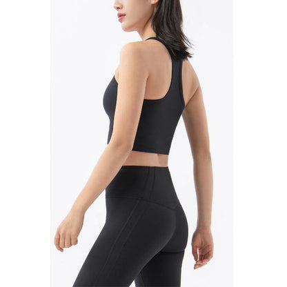 Attraco Women's Racerback U Neck Sports Bra with Removable Pads Yoga Tops