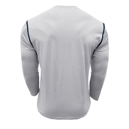 Attraco Men's Long Sleeve Henley Shirt Color Block Casual Pocketed T-Shirt Tops