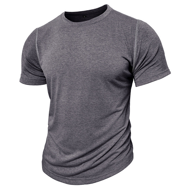 Attraco Men's Classic Crew Neck Solid Henley T-Shirt Tops Summer Shirts
