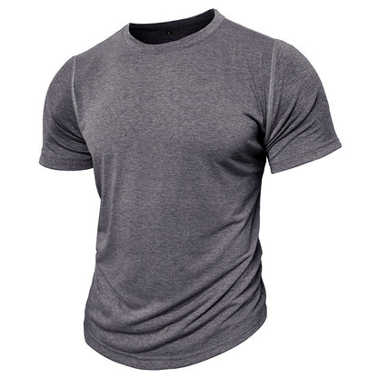 Attraco Men's Classic Crew Neck Solid Henley T-Shirt Tops Summer Shirts