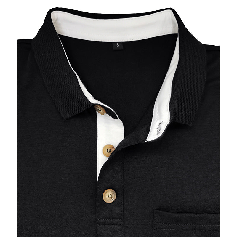 Attraco Men's Long Sleeve Polo Shirt Classic Collared Casual Layering Tops