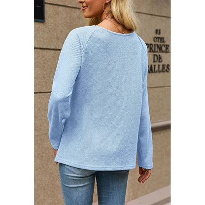 Attraco Women's Long Sleeve Crewneck Knit Top Casual Lightweight Sweater Pullover