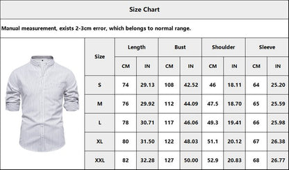 Mens Long Sleeve Striped Pattern Shirts- X5S0519