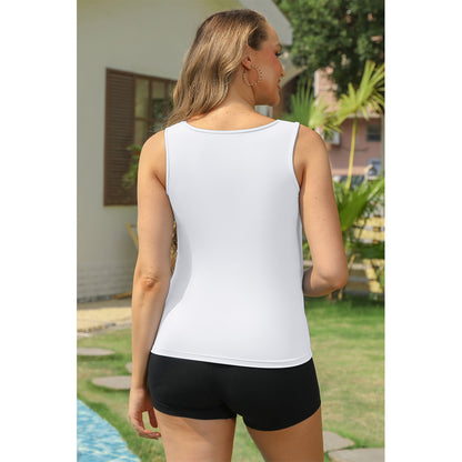 Attraco Women's Wide Strap Pregnancy Tank with Built in Bra Side Ruched Sleeveless Maternity Tank Tops  Sport Tops