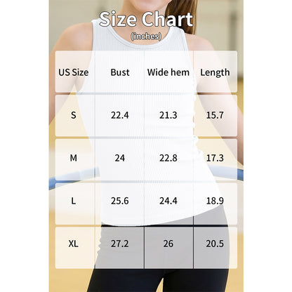 Attraco Girls Ribbed Racerback Seamless Workout Tank Top Athletic Tops