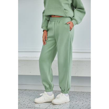Attraco Women's Fallfreshness Unisex Airplane Model Travel Sweatpants Fleece Lined  Waistband with Side Pockets Sport Pants