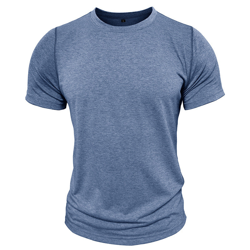 Attraco Men's Classic Crew Neck Solid Henley T-Shirt Tops Summer Shirts