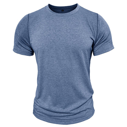 Attraco Men's Classic Crew Neck Solid Henley T-Shirt Tops Summer Shirts