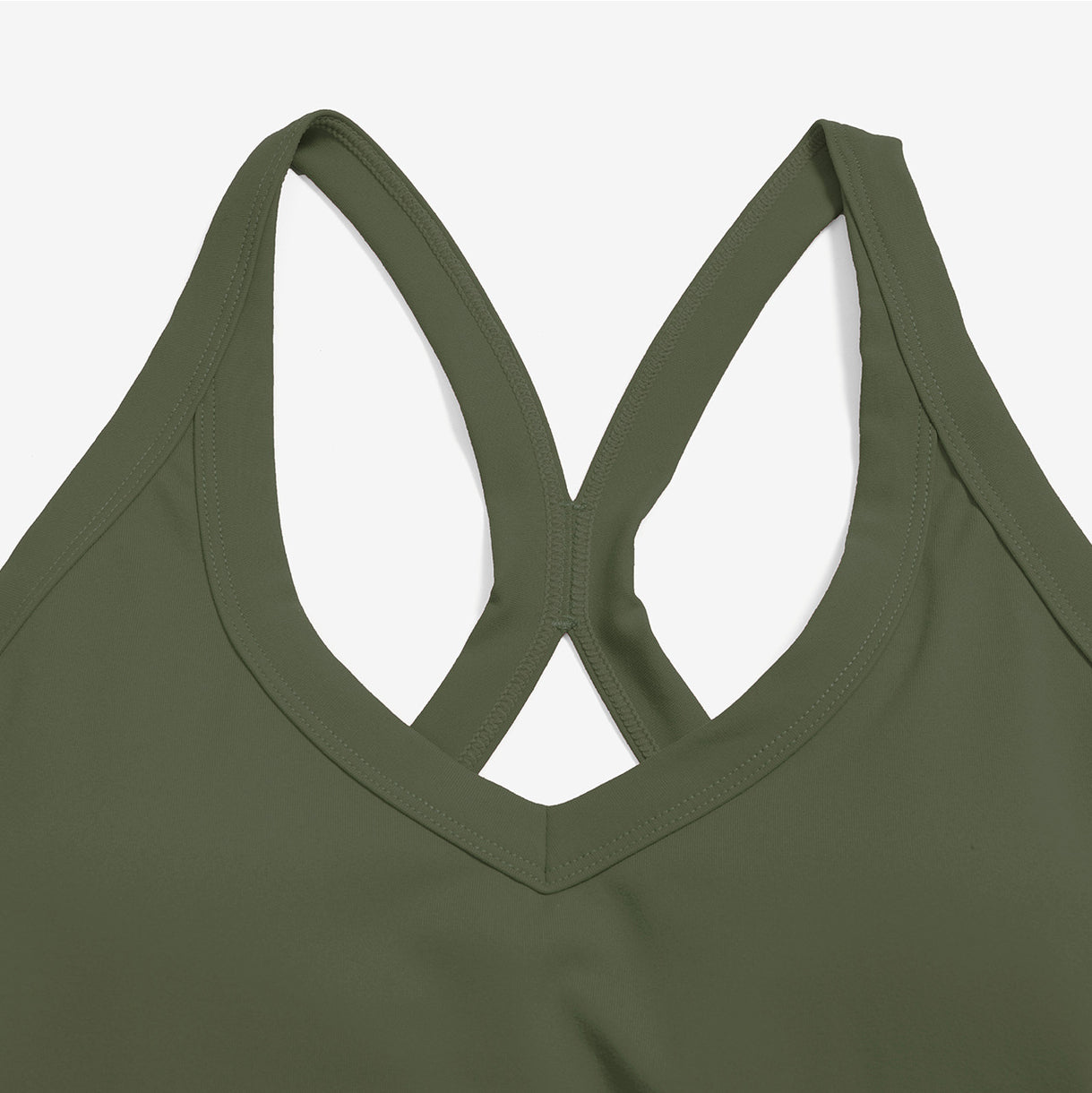 Attraco Women's V-Neck Y-Back Longline Sports Tank Top with Removable Pads