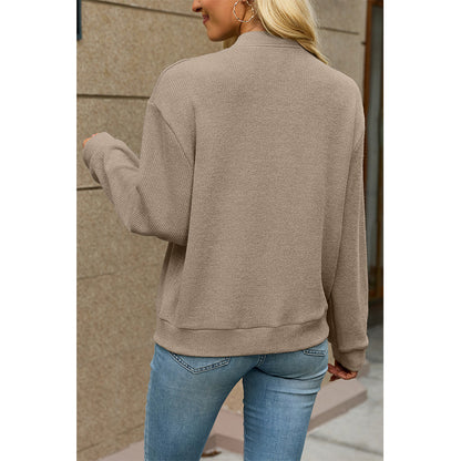 Attraco Women's Zip Up Sweatshirt Jacket Relaxed Fit Long Sleeve Casual Lightweight Bomber Jacket