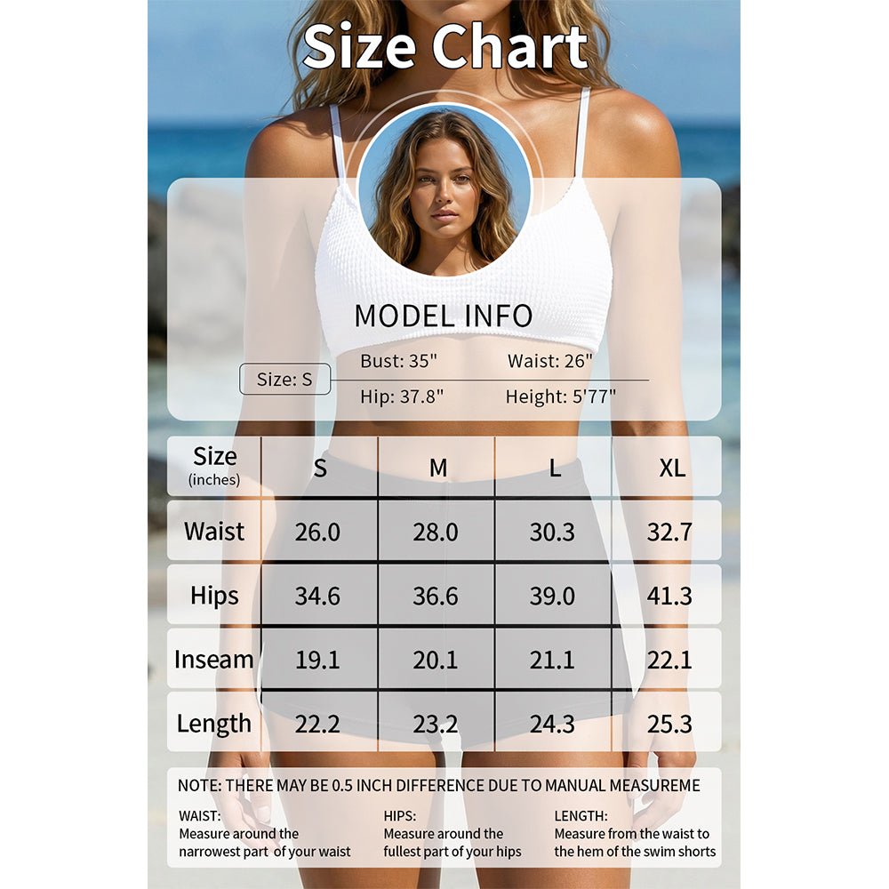 Charmo Women's High Waist Tummy Control Boy Short Swim Shorts Swim Bottom