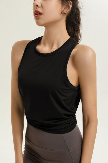 Tank Tops Yoga Activewear Open Back Workout Shirts-AL2064