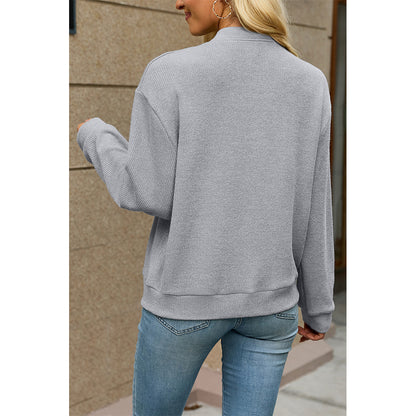 Attraco Women's Zip Up Sweatshirt Jacket Relaxed Fit Long Sleeve Casual Lightweight Bomber Jacket