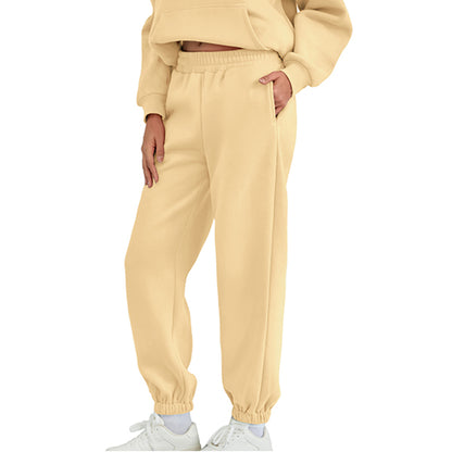 Attraco Women's Fallfreshness Unisex Airplane Model Travel Sweatpants Fleece Lined  Waistband with Side Pockets Sport Pants