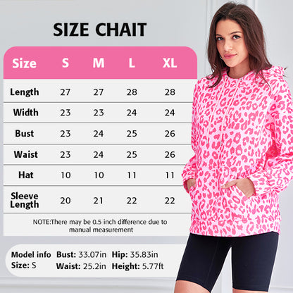 Attraco Women's Leopard Print Hoodie Oversized Cheetah Pattern Hoodie 2000s Graphic Pullover Y2k Boyfriend Sweatershirt