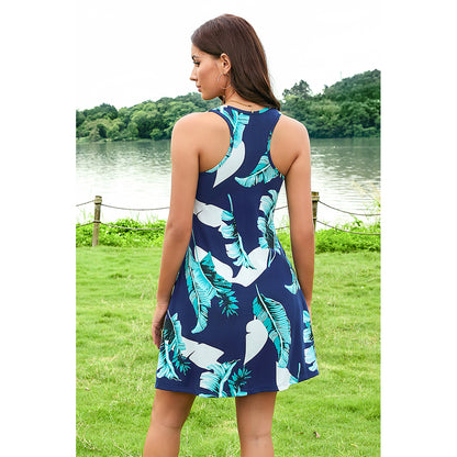 Attraco Women Built in Bra Summer Dresses with Pockets Beach Sundress Casual Loose Sleeveless Racerback Tank Dress 2026