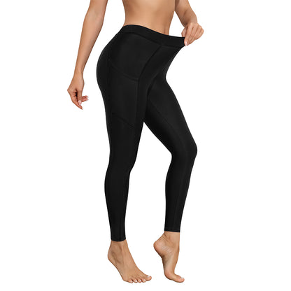 Charmo Women's Swim Pants with Pockets Long Swim Leggings High Waisted Swimming Pants