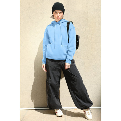 Attraco Women's Oversized Oversized Casual Drop Shoulder Pullover Hoodie Sweatshirt with Kangaroo Pocket