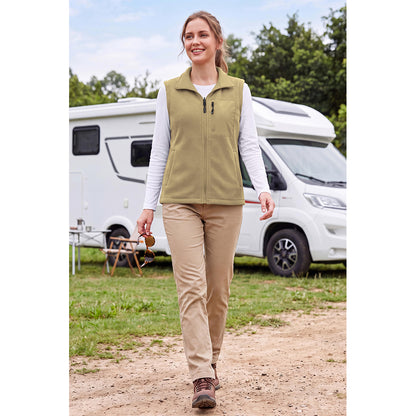 Attraco Unisex Reversible Fleece Vest Full Zip Stand Collar Lightweight Outdoor Jacket