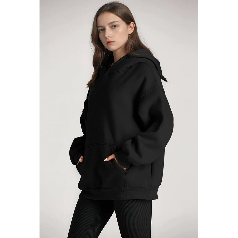 Attraco Women's Oversized Long Sleeve Fleece Hoodie Sweatshirt with Kangaroo Pocket For Winter