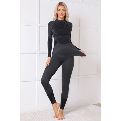 Attraco Women's Thermal Underwear Sets Half Zip Long Johns Underwear Thermal Wear Thermal Set For Winter
