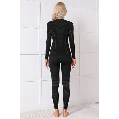 Attraco Women's Seamless Thermal Underwear Set Compression Base Layer Long Johns Moisture Wicking Winter Thermal Clothing for Ski Hiking