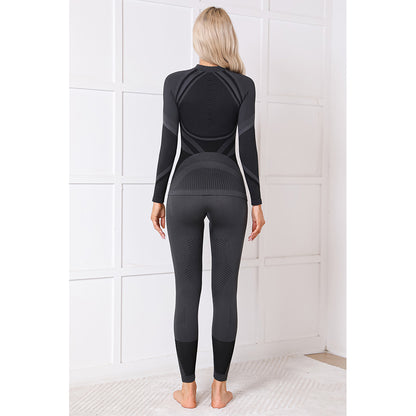 Attraco Women's Thermal Underwear Sets Half Zip Long Johns Underwear Thermal Wear Thermal Set For Winter