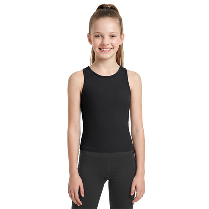 Attraco Girls Ribbed Racerback Seamless Workout Tank Top Athletic Tops