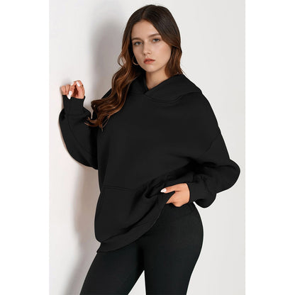 Attraco Women's Oversized Long Sleeve Fleece Hoodie Sweatshirt with Kangaroo Pocket For Winter